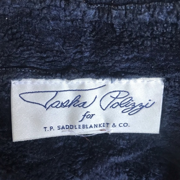 Tasha Polizzi Med Brown And Pink Faux Suede Pearl Snap Western Shearling Jacket - Picture 2 of 13